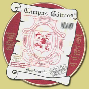 Queso Campos G&oacute;ticos. Semicurado